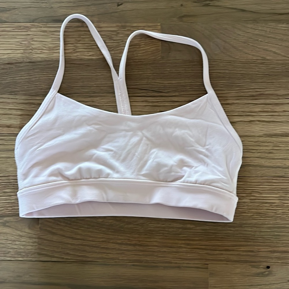 light pink, lululemon flow bra, Nulu light support size:4